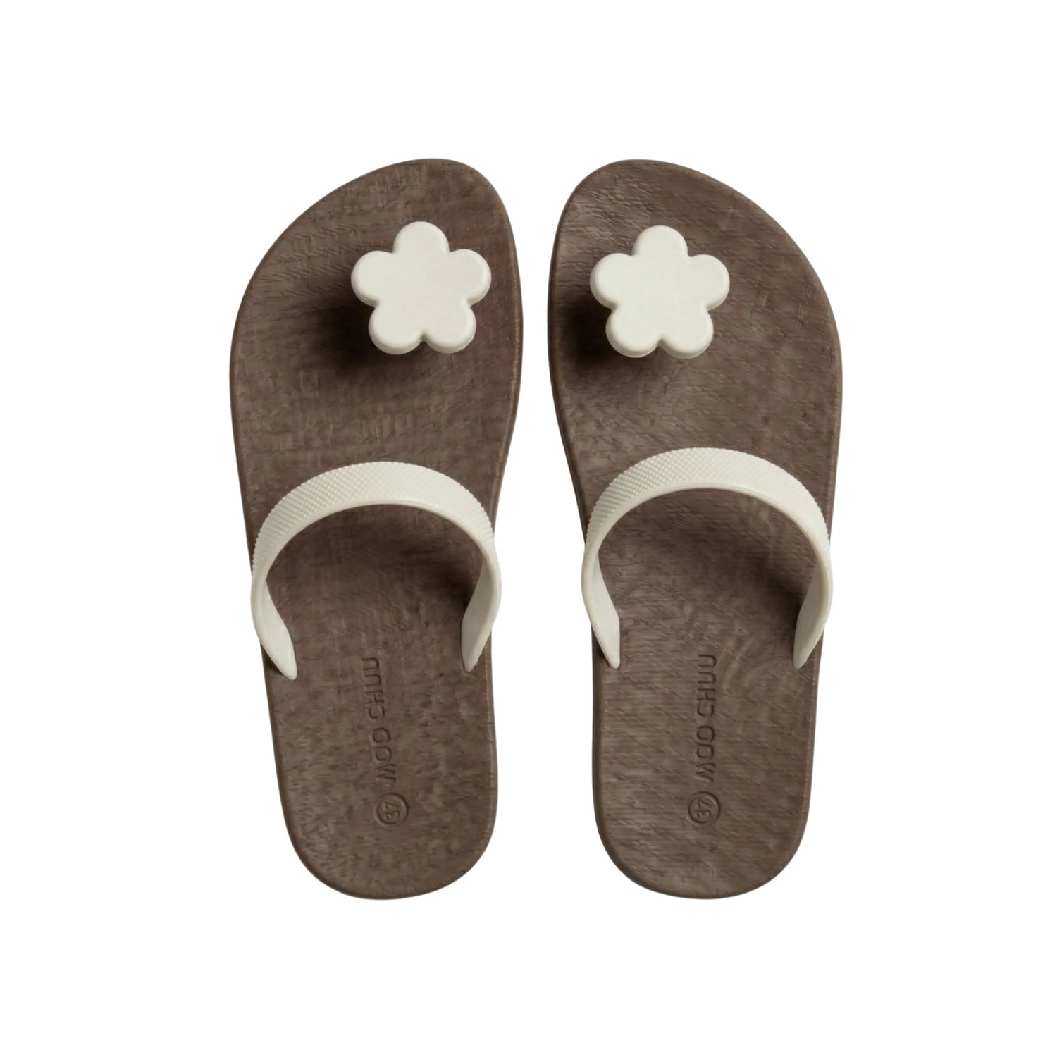 view:top;variant:flower|brown - white